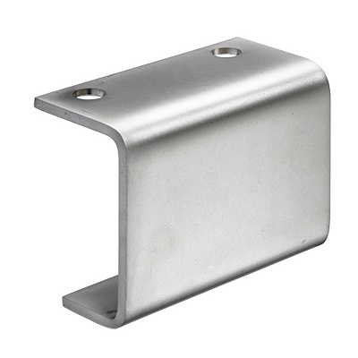 Pied de meuble, 70 x 90 x 43 mm, Acier, Aspect inox