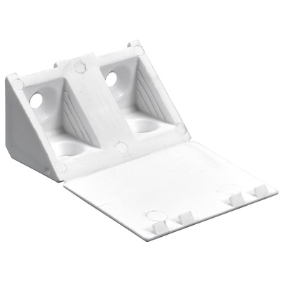 Raccord d'angle universel, 20 x 43 x 20 mm, Plastique, blanc