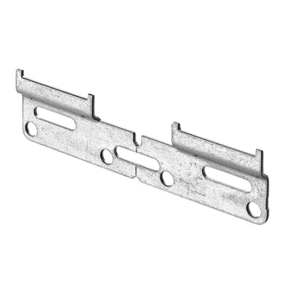 Cupboard suspension fitting, 130 x 36 x 7 x 2 mm, steel, galvanised
