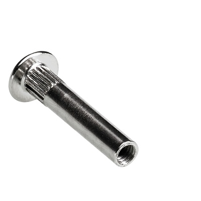 Hülse für Verbindungsschraube, M4 28-38 mm, Stahl, vernickelt 
