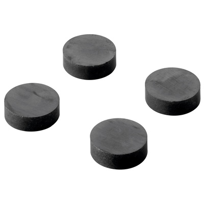 Aimant punaise rond, Ø 18 x 5 mm, métal, noir