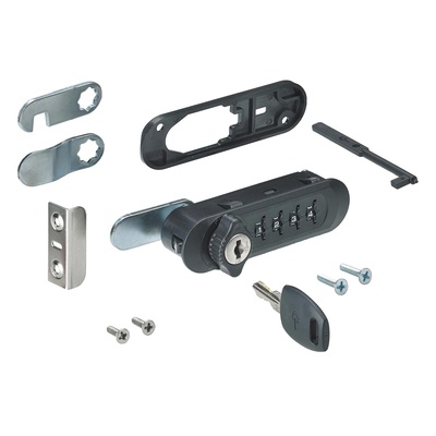 Combination lock, black
