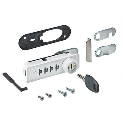 Combination lock, white