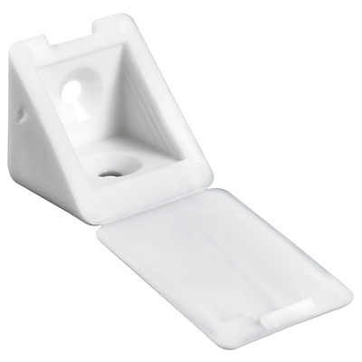 Raccord d'angle universel, 22 x 24 x 22 mm, Plastique, blanc