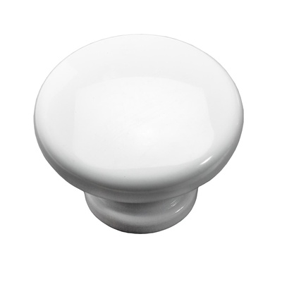 Furniture knob, Ø 40 x 29 mm, plastic, white