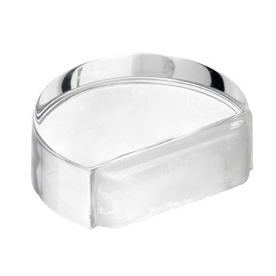 Self adhesive door stop, 15 x 40 x 46 mm, plastic, transparent