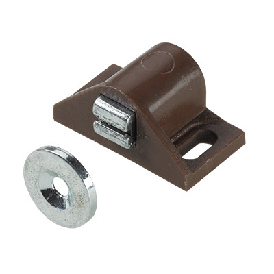 Loqueteaux magnétiques 2 kg, ajustable, 24 x 13 x 11,5 mm, zingué, brun