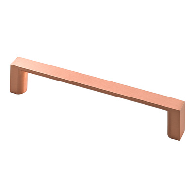 Furniture Handle, ◘──◘ 128 mm, 137,5 x 12 x 26,5 mm, die-cast zinc, copper look
