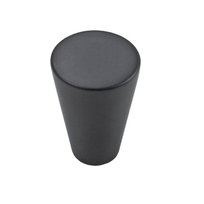 Furniture knob, Ø 20 x 28 mm, die-cast zinc, black