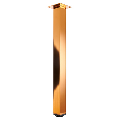 Pied de table „Arba“, 710 x 60 x 60 mm, Acier, aspect cuivre