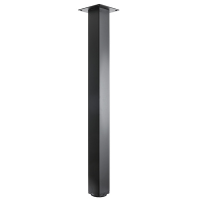 Pied de table „Arba“, 710 x 60 x 60 mm, Acier, noir