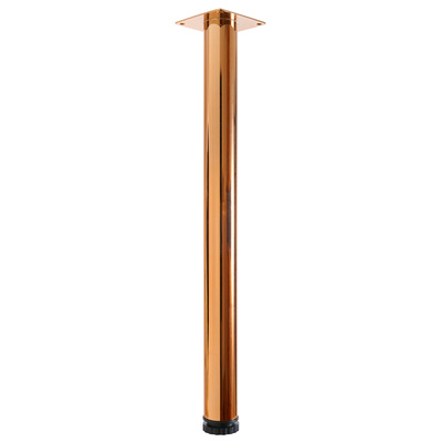 Table leg Zela, 710 x Ø 60 mm, steel, copper look