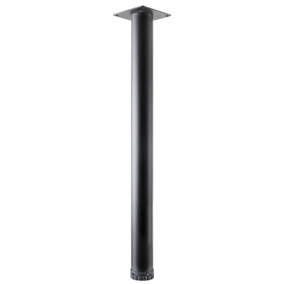 Table leg Zela, 710 x Ø 60 mm, steel, black