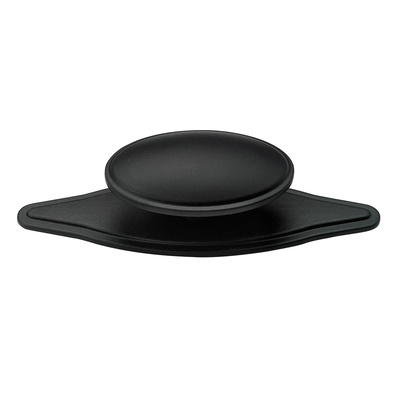 Bouton de meuble, 77 x 26 x 20 mm, Zamak, noir
