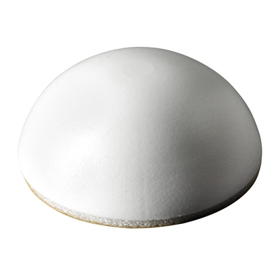 Tampons muraux autocollantes, Ø 22 x 10 mm, Plastique, blanc