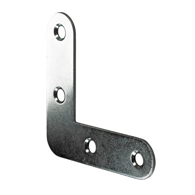 Connecting flatangle, 13 x 60 x 60 x 1,5 mm, steel, galvanised