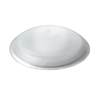 Tampons muraux à visser ou à coller, Ø 60 x 15 mm, Plastique, transparent
