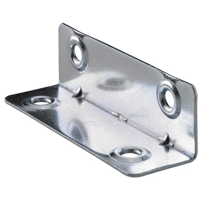 Lengthwise bracket, 67 x 20 x 20 mm, steel, galvanised
