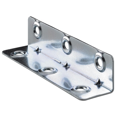 Lengthwise bracket, 85 x 20 x 20 mm, steel, galvanised