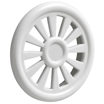 Ventilation grid, round, Ø 40 mm, plastic, white