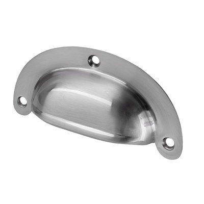 Poignée encastrée insert, 95 x 48 x 20 mm, Acier, nickelée