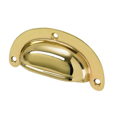 Poignée encastrée insert, 95 x 48 x 20 mm, Acier, laitonné