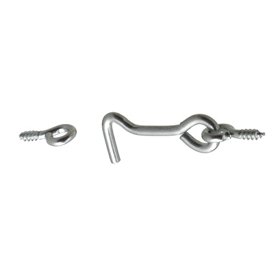 Sturmhaken mit Öse, 40 x 16 mm, Stahl, verzinkt