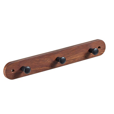 Clothes rail, 3 hooks, 280 x 40 x 30 mm, plastic marsh oak look