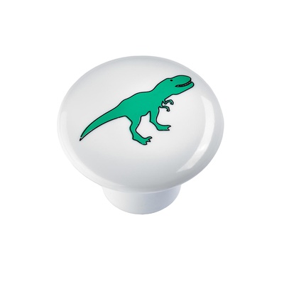 Bouton de meuble, Plastique, blanc, vert