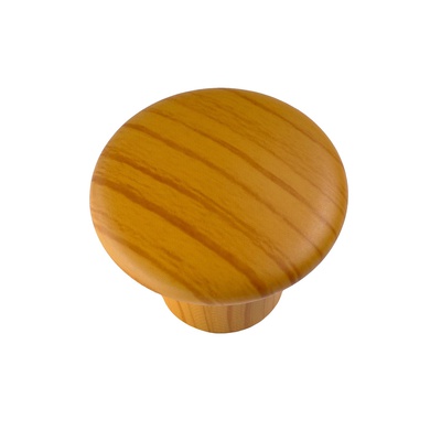 Bouton de meuble, Plastique, aspect hêtre