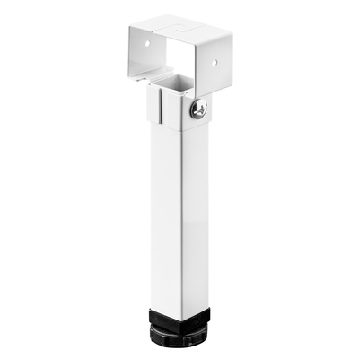 Bed legs for centre rail, 240 - 265 x 40 x 60 mm, steel, white
