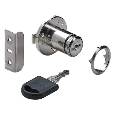 Serrure à cylindre, Cylindre Ø 18 mm, Diamètre de l'embout Ø 35 mm, Épaisseur de la porte de 13 - 18 mm
