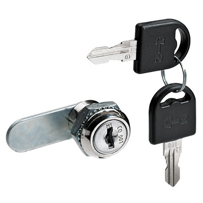 Serrure à cylindre à levier avec verrou droit, Variures identiques, Cylindre Ø 19 mm, Épaisseur maxi. porte 8 mm