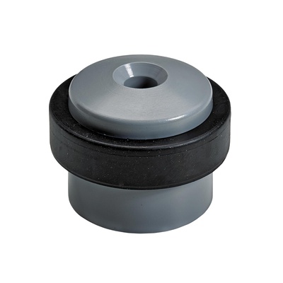 Butoir à visser, Ø 29/35 x 30 mm, Plastique, noir, gris argent