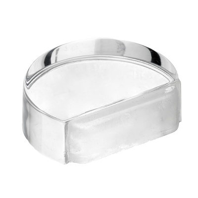 Self adhesive door stop, 15 x 40 x 46 mm, plastic, transparent
