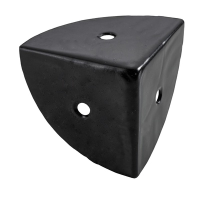 Box corners, 28 x 28 x 28 mm, steel, black