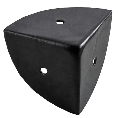 Box corners, 45 x 45 x 45 mm, steel, black