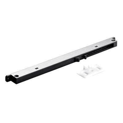Modernisation amortisseur pour tiroirs en bois, 270 x 13 x 21 mm, Aluminium, Plastique, aspect aluminium, noir