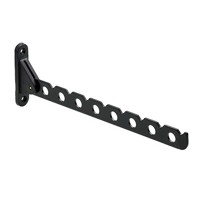 Support de vêtements, 310 mm, Acier, Plastique, mat, noir