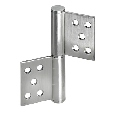Türband, 100 x 125 x 3 mm, links oder rechts, Edelstahl, gebürstet