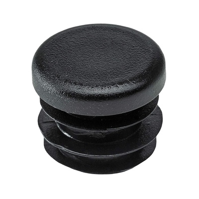 Push in glider for round tubes, Ø 15 mm, plastic, black