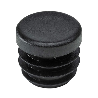 Push in glider for round tubes, Ø 18 mm, plastic, black