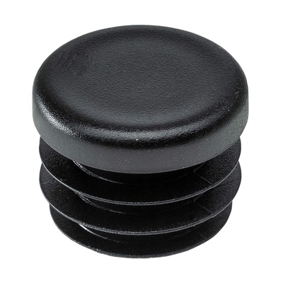 Push in glider for round tubes, Ø 20 mm, plastic, black