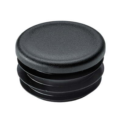 Push in glider for round tube, Ø 40 mm, plastic, black