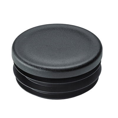 Push in glider for round tube, Ø 45 mm, plastic, black