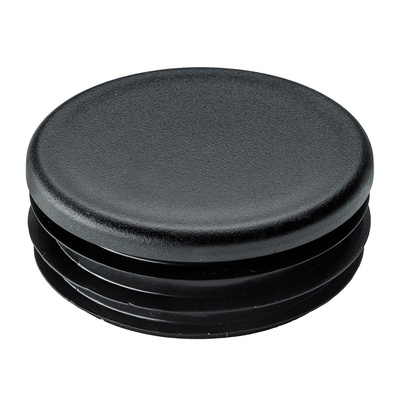 Push in glider for round tube, Ø 60 mm, plastic, black
