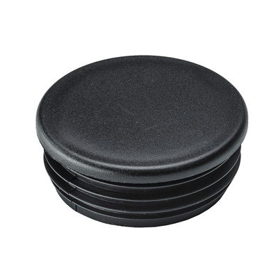 Push in glider for round tube, Ø 76,2 mm, plastic, black
