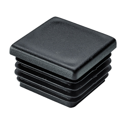 Push in glider for rectangular tube, 35 x 35 mm, plastic, black