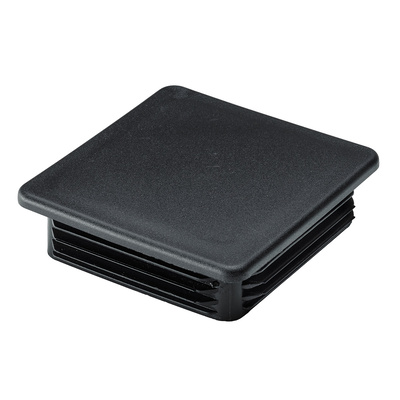 Push in glider for rectangular tube, 100 x 100 mm, plastic, black