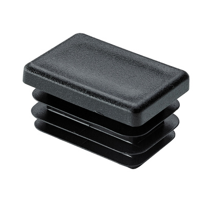 Push in glider for rectangular tube, 30 x 20 mm, plastic, black